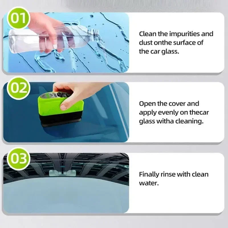 Nettoyant anti-film gras pour vitres de voiture – Protection effet cristal