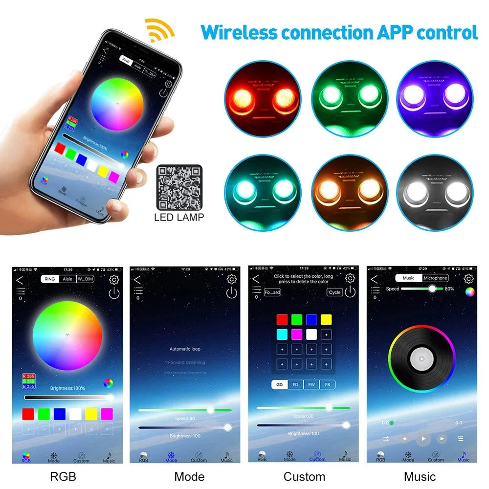 Kit Ciel Étoilé Fibre Optique pour Voiture – Éclairage RGB Bluetooth