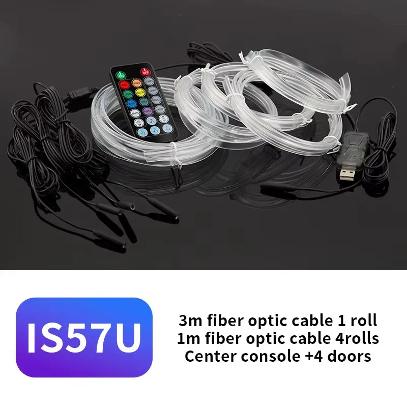 Bande LED d'ambiance pour intérieur de voiture – RVB, USB, application