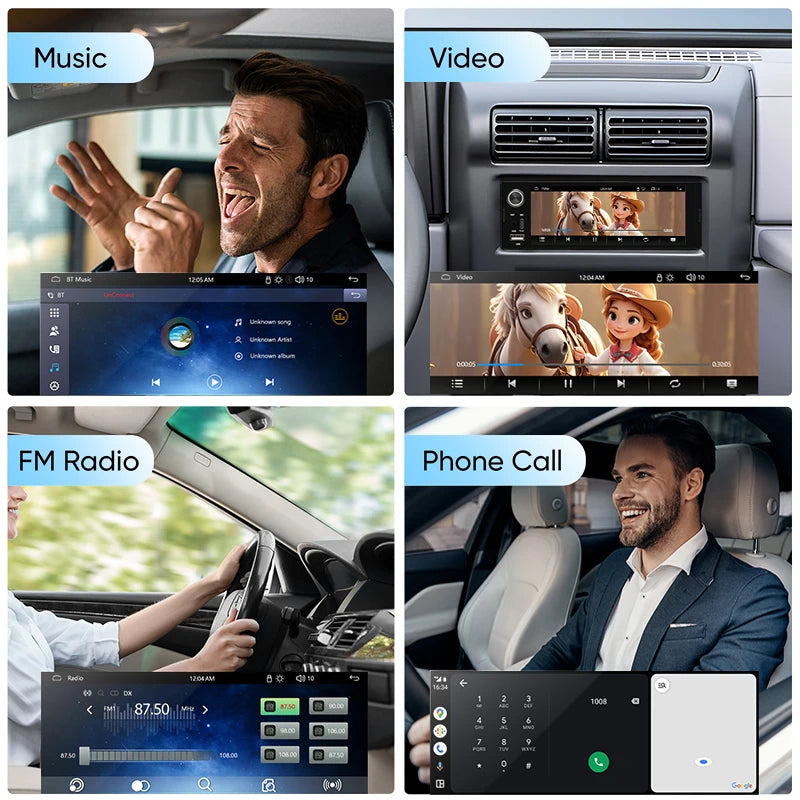 Autoradio 1 DIN universel CarPlay et Android Auto – Écran tactile HD
