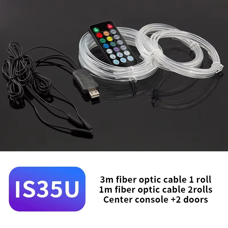Bande LED d'ambiance pour intérieur de voiture – RVB, USB, application
