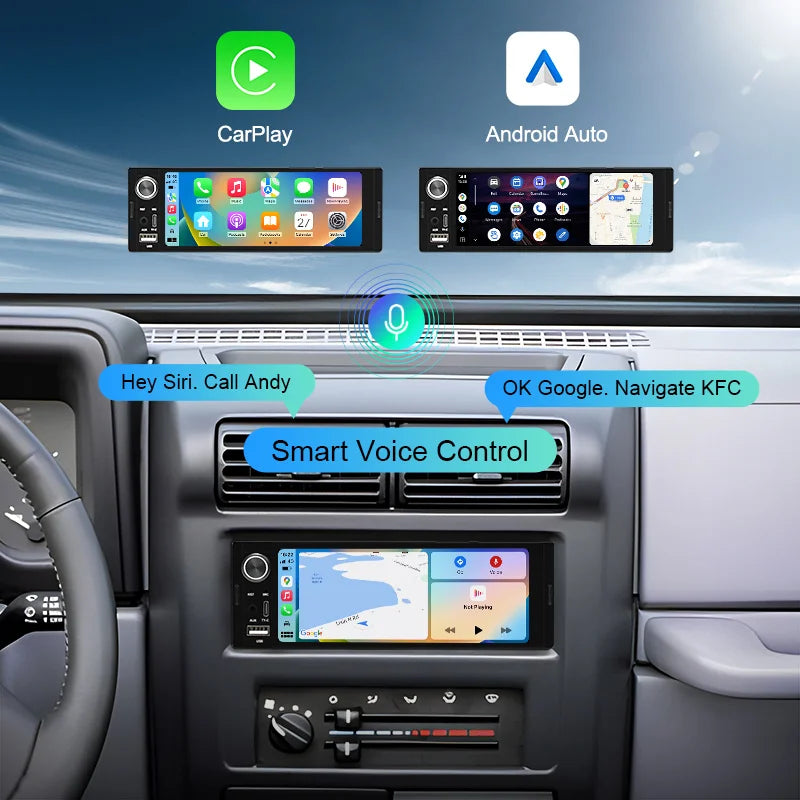 Autoradio 1 DIN universel CarPlay et Android Auto – Écran tactile HD