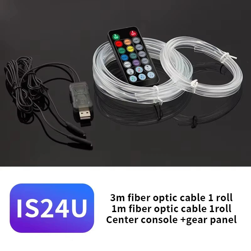 Bande LED d'ambiance pour intérieur de voiture – RVB, USB, application