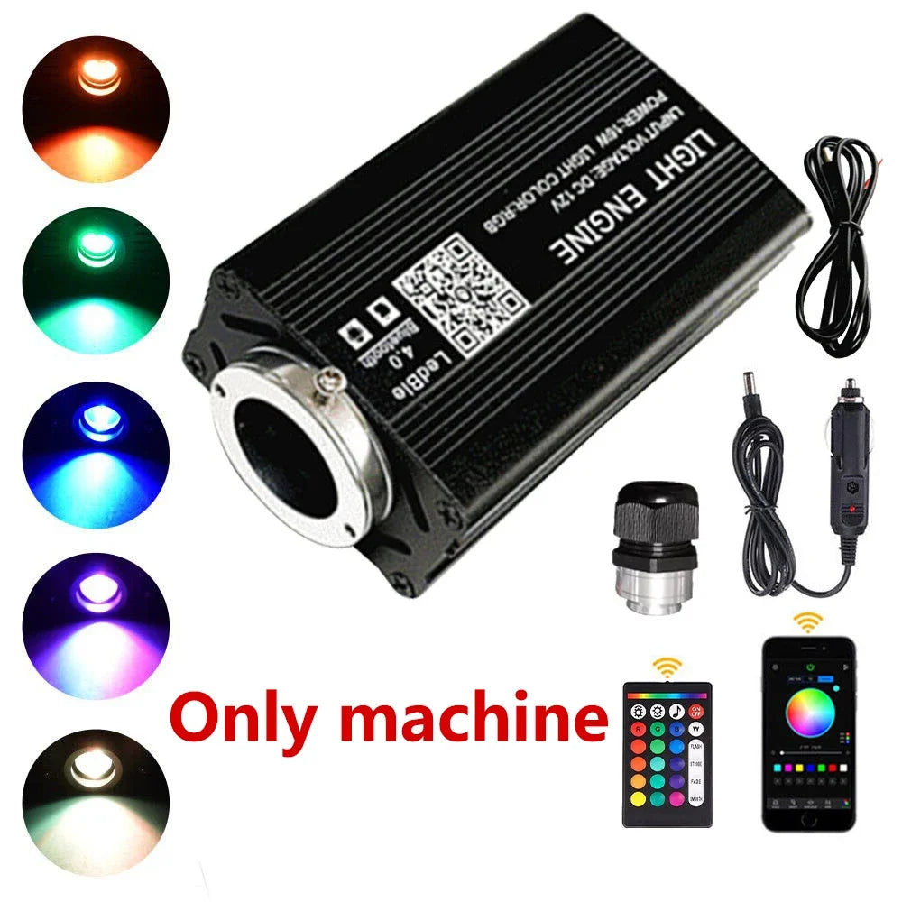Kit Ciel Étoilé Fibre Optique pour Voiture – Éclairage RGB Bluetooth