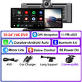 Écran CarPlay sans fil 10,26 pouces pour voiture – Android Auto, caméra de recul